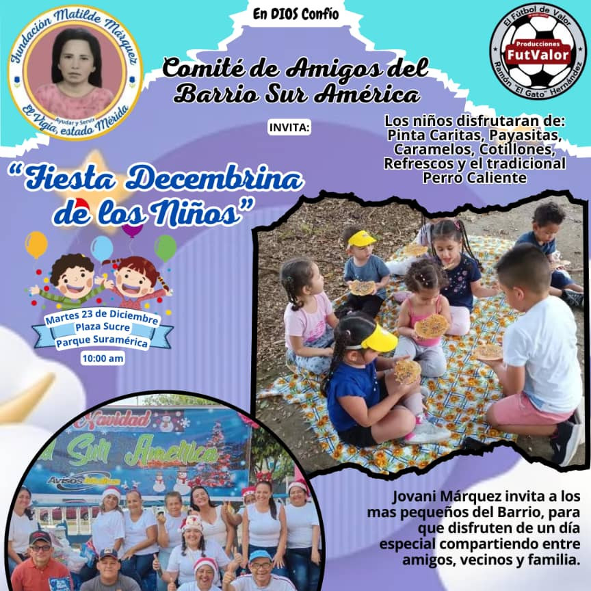 Diario Frontera, Frontera Digital,  El Vigía Panamericana, ,Los niños del Barrio Sur América disfrutarán su fiesta decembrina en El Vigía