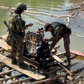 Diario Frontera, Frontera Digital,  Nacionales, ,Fanb destruyó equipos de minería ilegal ocultos en la selva de Amazonas