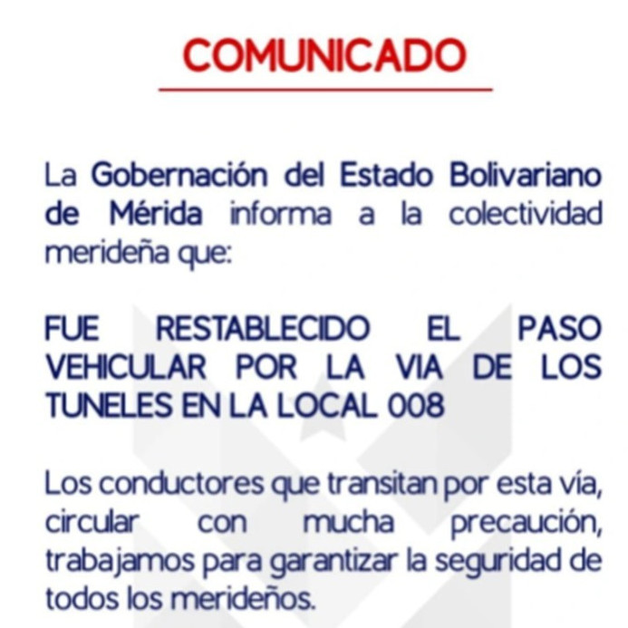 Diario Frontera, Frontera Digital,  El Vigía Panamericana, ,Abrieron paso vehicular  en carretera El Vigía - Mérida