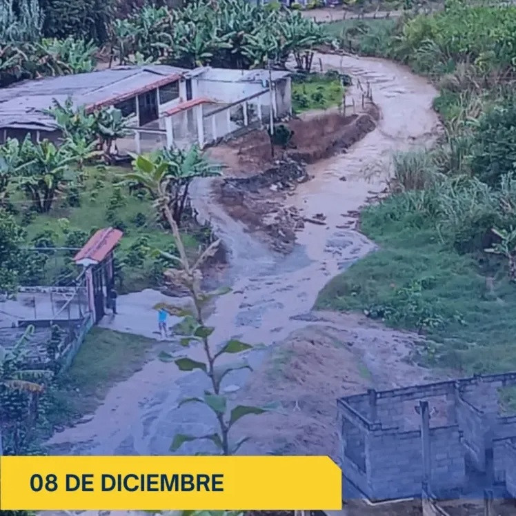 Diario Frontera, Frontera Digital,  Regionales, ,Se reporta inundaciones tras fuertes lluvias en Guaraque estado Mérida: cinco viviendas con perdidas parciales y una anegada totalmente