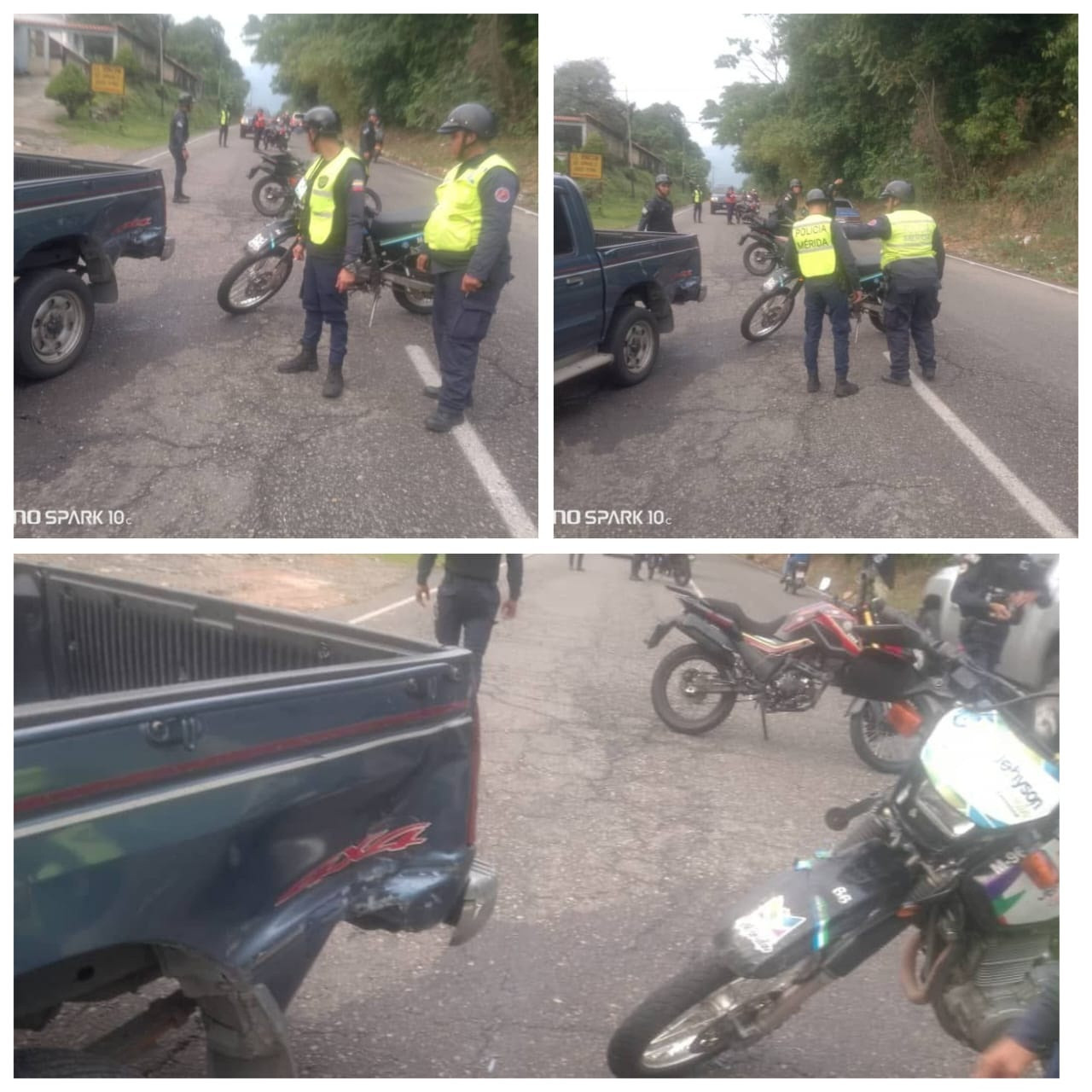 Diario Frontera, Frontera Digital,  Sucesos, ,Dos policías lesionados en una colisión entre una moto y un vehículo en El Vigía