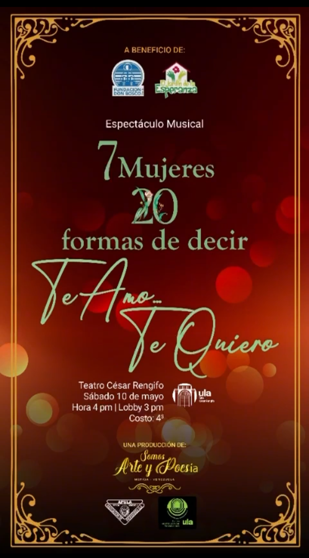 Diario Frontera, Frontera Digital,  Entretenimiento, ,Profesores y estudiantes de la ULA presentan 
“7 mujeres y 20 formas de decir Te amo… Te quiero”