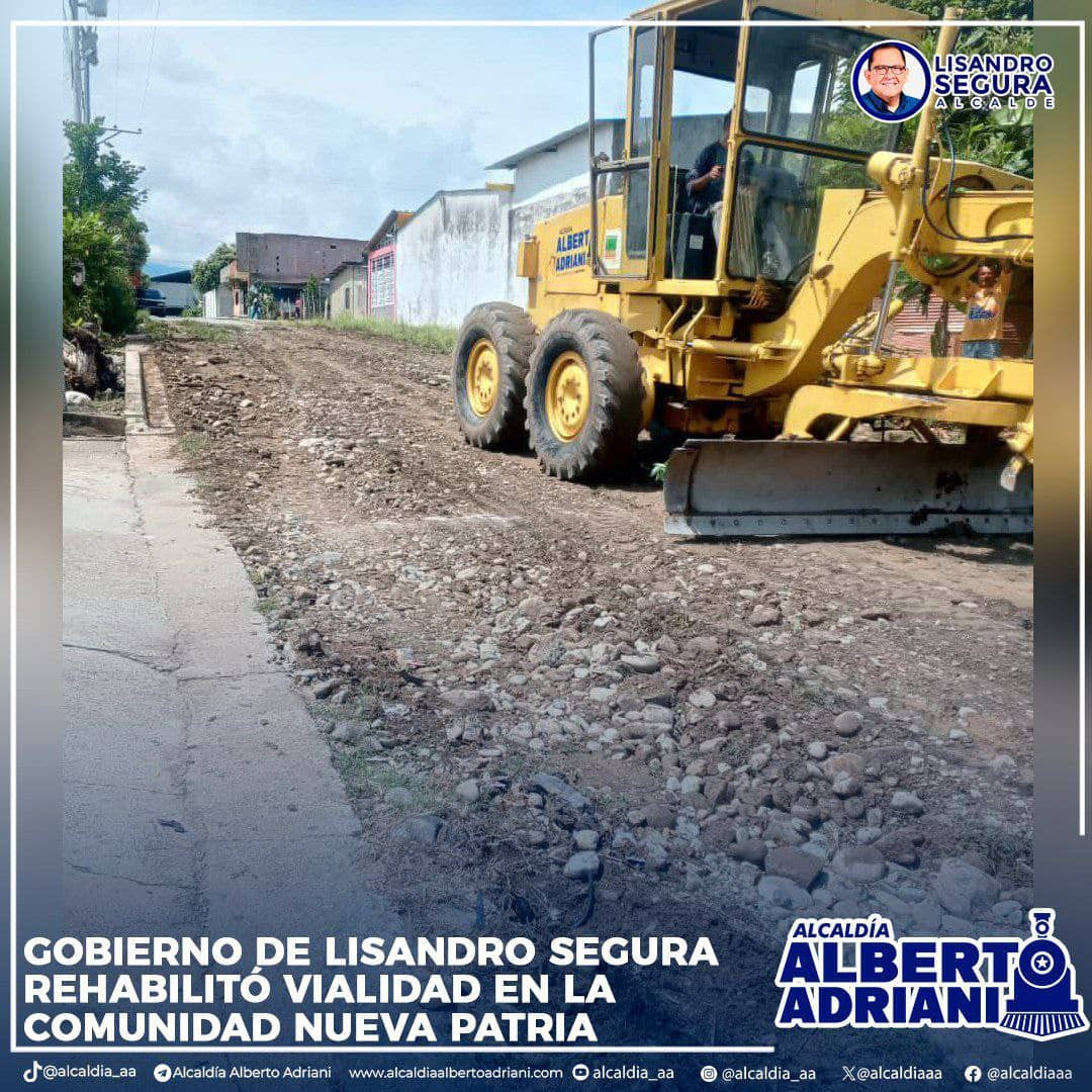 Diario Frontera, Frontera Digital,  El Vigía Panamericana, ,Continúan recuperación de la vialidad en Alberto Adriani