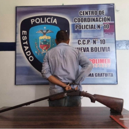 Diario Frontera, Frontera Digital,  Sucesos, ,Policía capturó a ciudadano por porte ilícito de arma de fuego en Nueva Bolivia