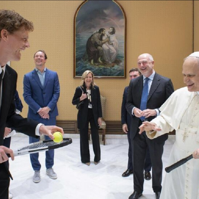 Diario Frontera, Frontera Digital,  Deportes, ,El papa León XIV se encuentra con Jannik Sinner