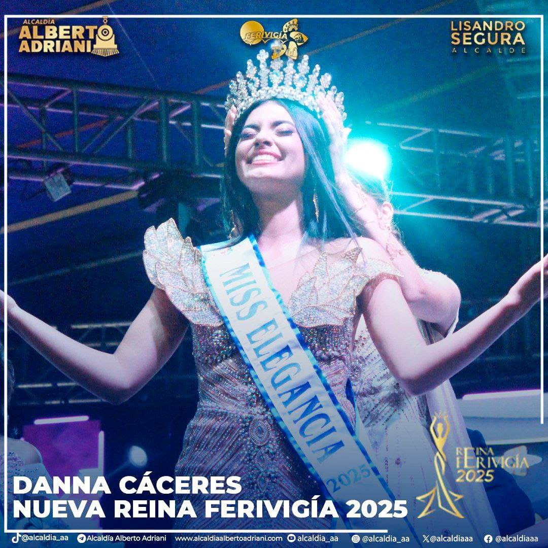 Diario Frontera, Frontera Digital,  El Vigía Panamericana, ,Danna Cáceres representante de la parroquia Presidente Páez 
es la nueva Reina de la Feria de El VIgía 2025