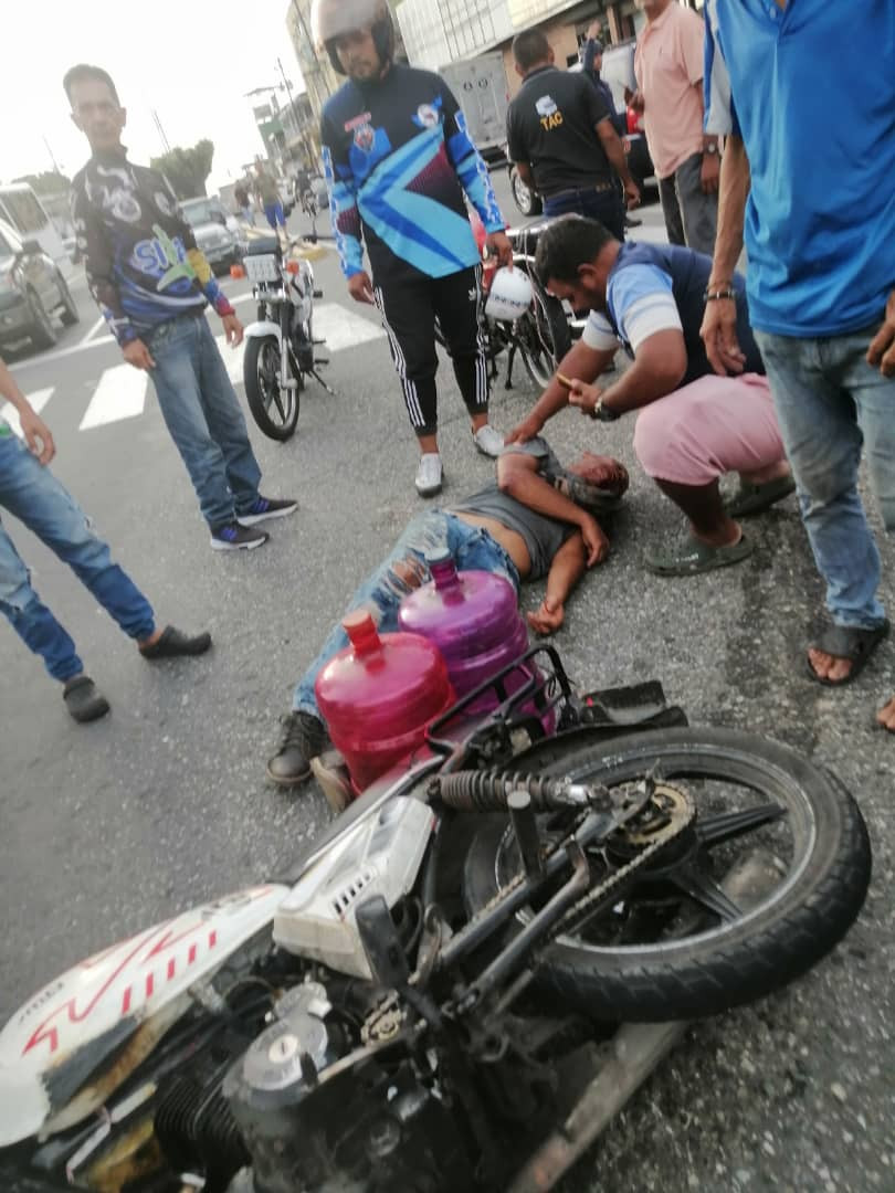 Diario Frontera, Frontera Digital,  Sucesos, ,Un herido dejó choque de dos motos en la Av. Bolívar de El Vigía