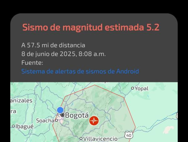 Diario Frontera, Frontera Digital,  Internacionales, ,Temblor de aproximadamente 6.5 sacude a Bogotá, Villavicencio 
y otras ciudades de Colombia este domingo 8 de junio