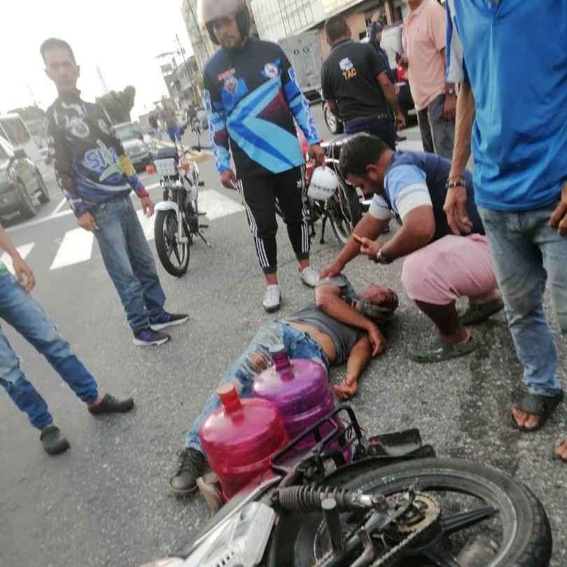 Diario Frontera, Frontera Digital,  Sucesos, ,Un herido dejó choque de dos motos en la Av. Bolívar de El Vigía