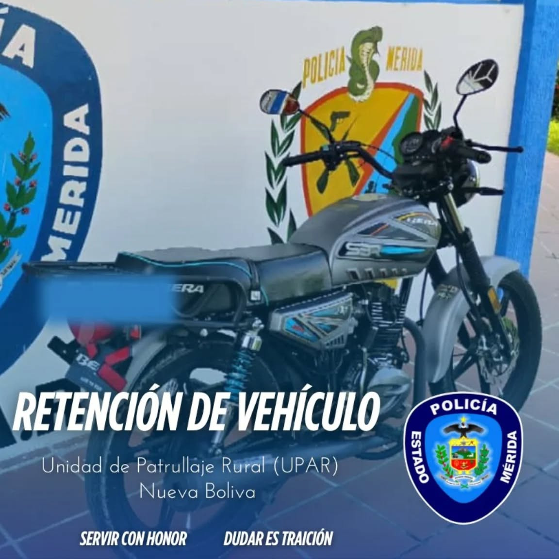 Diario Frontera, Frontera Digital,  Sucesos, ,Policía Rural retiene moto por maniobras indebidas y alteraciones técnicas en Tulio Febres Cordero