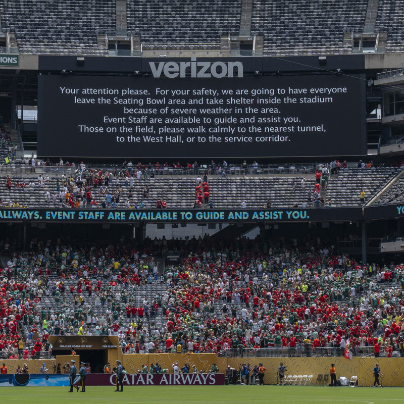 Diario Frontera, Frontera Digital,  Deportes, ,Protocolo de seguridad meteorológica en Estados Unidos: lo que debe saber para entender la suspensión de juegos en el Mundial de Clubes