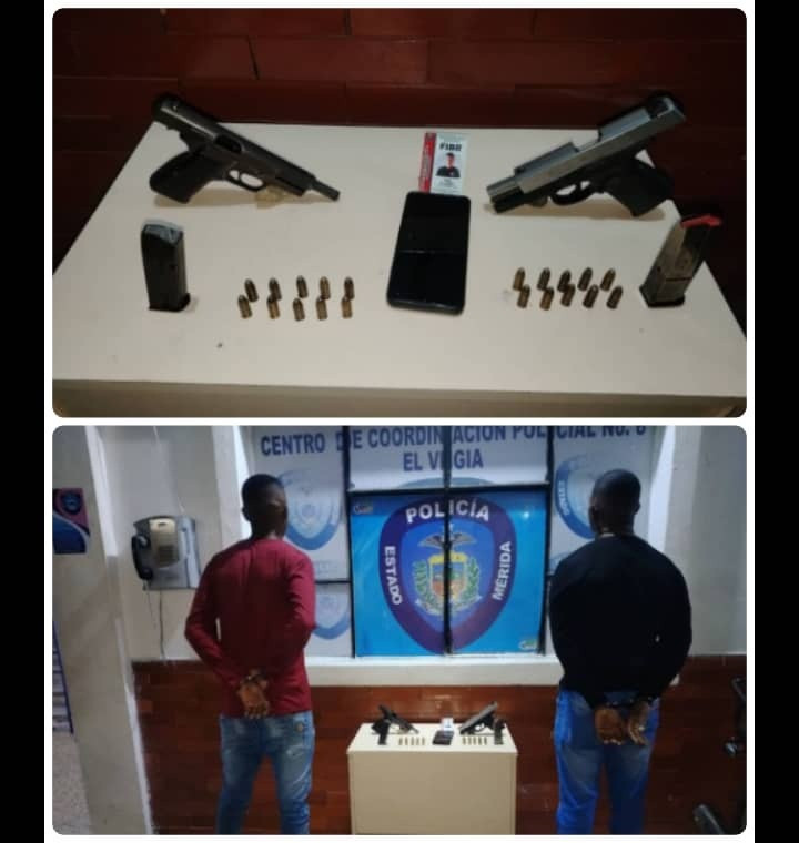 Diario Frontera, Frontera Digital,  Sucesos, ,Policía detuvo a dos jóvenes zulianos por porte ilícito de armas de fuego en El Vigía