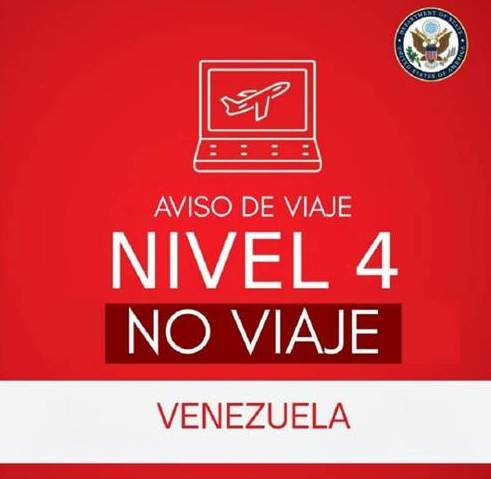 Diario Frontera, Frontera Digital,  Internacionales, ,EEUU reiteró alerta de viaje a Venezuela 
ante el alto riesgo de detención de sus ciudadanos
