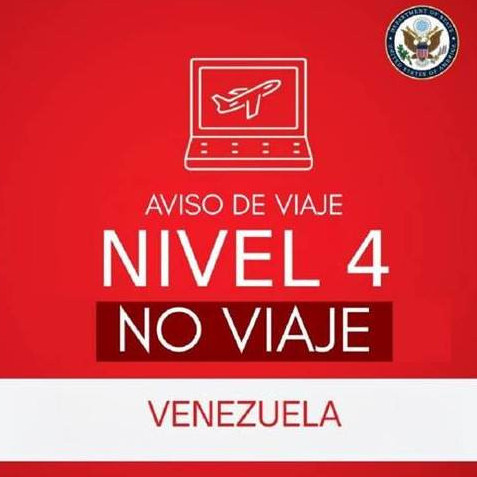 Diario Frontera, Frontera Digital,  Internacionales, ,EEUU reiteró alerta de viaje a Venezuela 
ante el alto riesgo de detención de sus ciudadanos