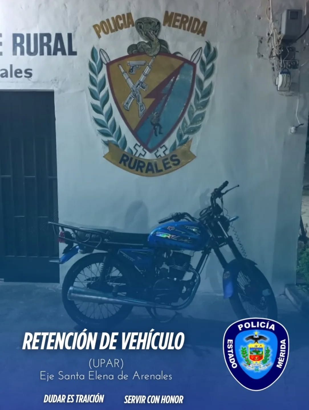 Diario Frontera, Frontera Digital,  Sucesos, ,Policía Rural retuvo una moto por alteración al orden público en Tucaní