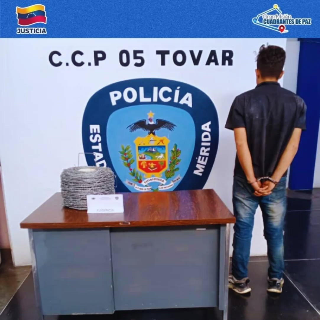 Diario Frontera, Frontera Digital,  Sucesos, ,Policía aprehendió a un joven por el delito de hurto en el municipio Tovar