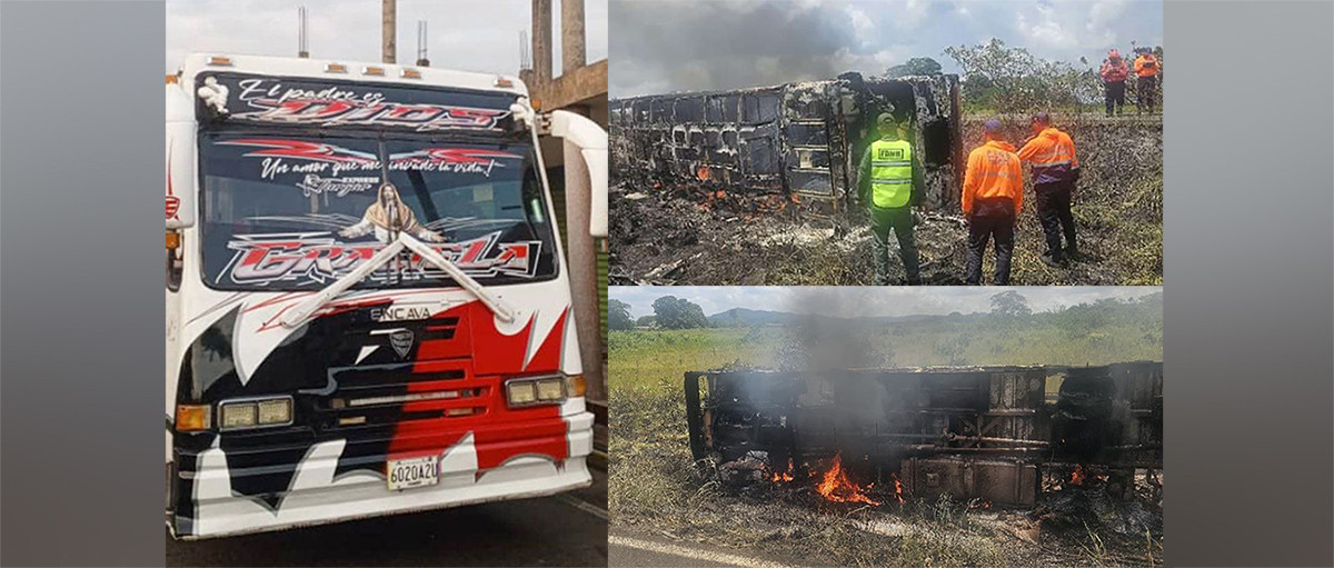 Diario Frontera, Frontera Digital,  Sucesos, ,Al menos 12 fallecidos tras incendio de autobús en Bolívar