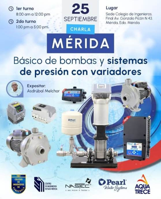 Diario Frontera, Frontera Digital,  Regionales, ,Mérida será sede de una jornada formativa sobre bombas 
y sistemas de presión con variadores