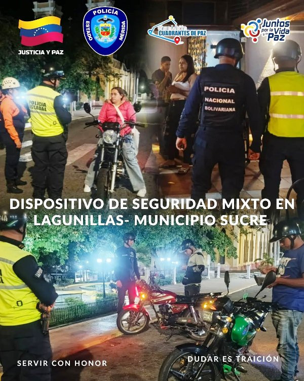 Diario Frontera, Frontera Digital,  Sucesos, ,Policía desplegó dispositivo mixto de seguridad
para reforzar la paz ciudadana en Lagunillas