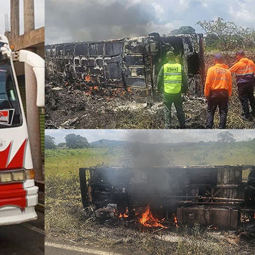 Diario Frontera, Frontera Digital,  Sucesos, ,Al menos 12 fallecidos tras incendio de autobús en Bolívar