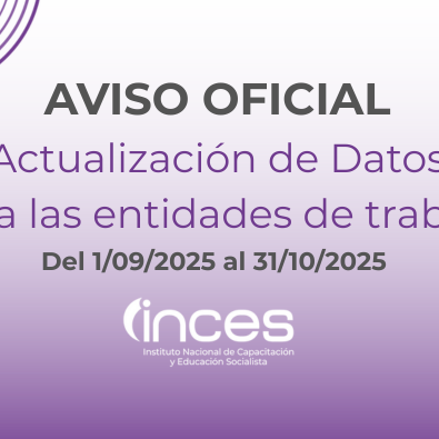 Diario Frontera, Frontera Digital,  Regionales, ,Inces informa oficialmente la actualización de datos en su nueva plataforma tecnológica