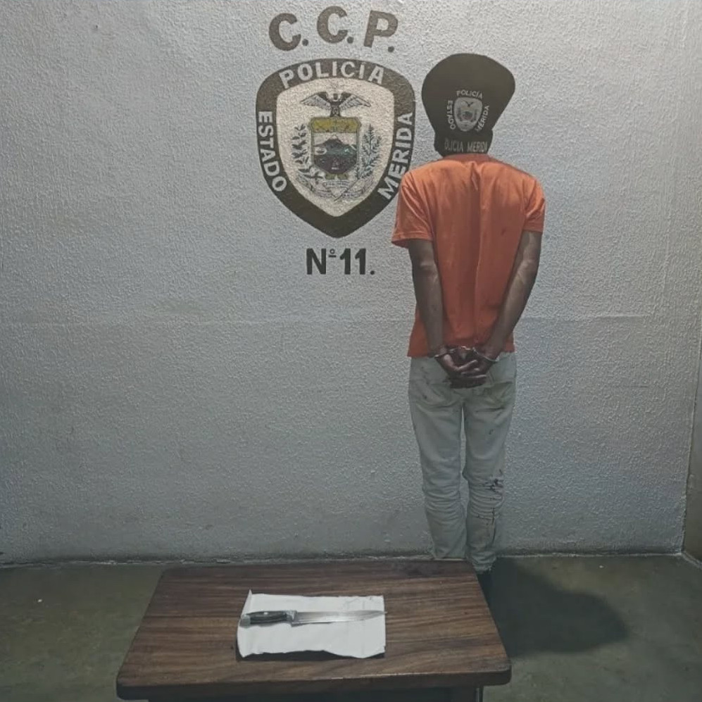 Diario Frontera, Frontera Digital,  Sucesos, ,Policía capturó a ciudadano que intentó apuñalar 
a una persona con arma blanca en Mucuchíes