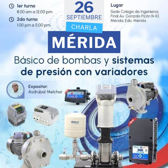 Diario Frontera, Frontera Digital,  Regionales, ,Reprogramada charla técnica sobre bombas y sistemas de presión con variadores en Mérida