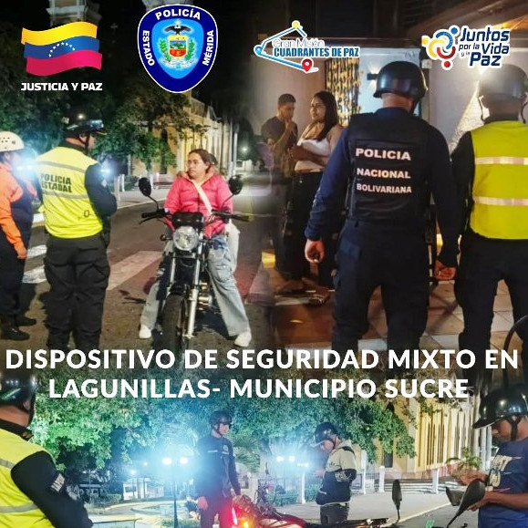 Diario Frontera, Frontera Digital,  Sucesos, ,Policía desplegó dispositivo mixto de seguridad
para reforzar la paz ciudadana en Lagunillas