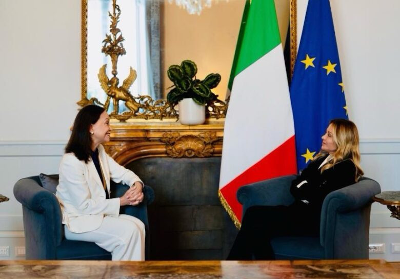 Diario Frontera, Frontera Digital,  Politica, ,Meloni recibe a María Corina Machado en Roma y ratifica su apoyo a la transición en Venezuela