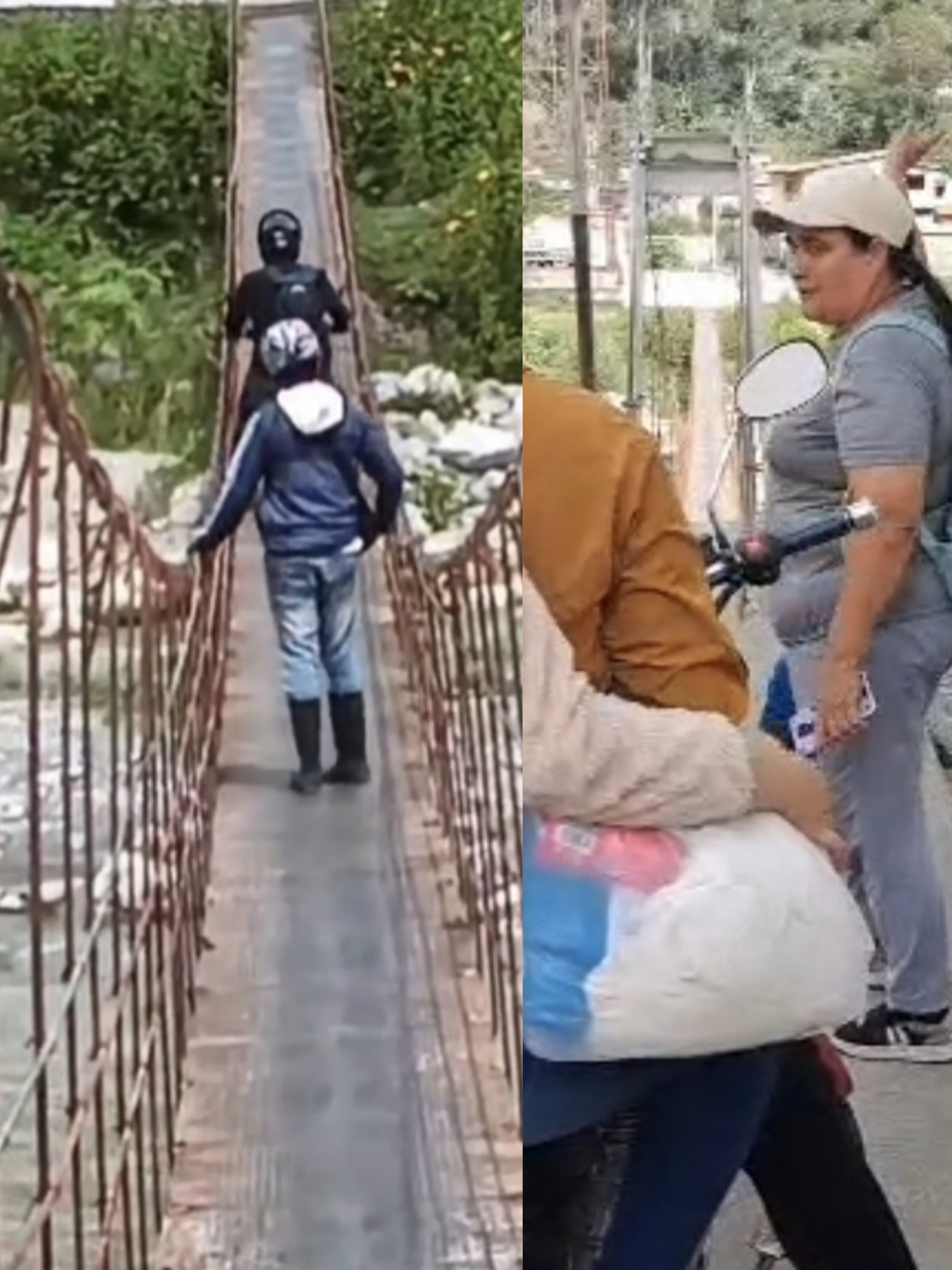 Diario Frontera, Frontera Digital,  Regionales, ,Habitantes de Los Llanitos de Tabay denuncian riesgo inminente de colapso en el Puente Colgante "La Garita" por paso de motorizados
