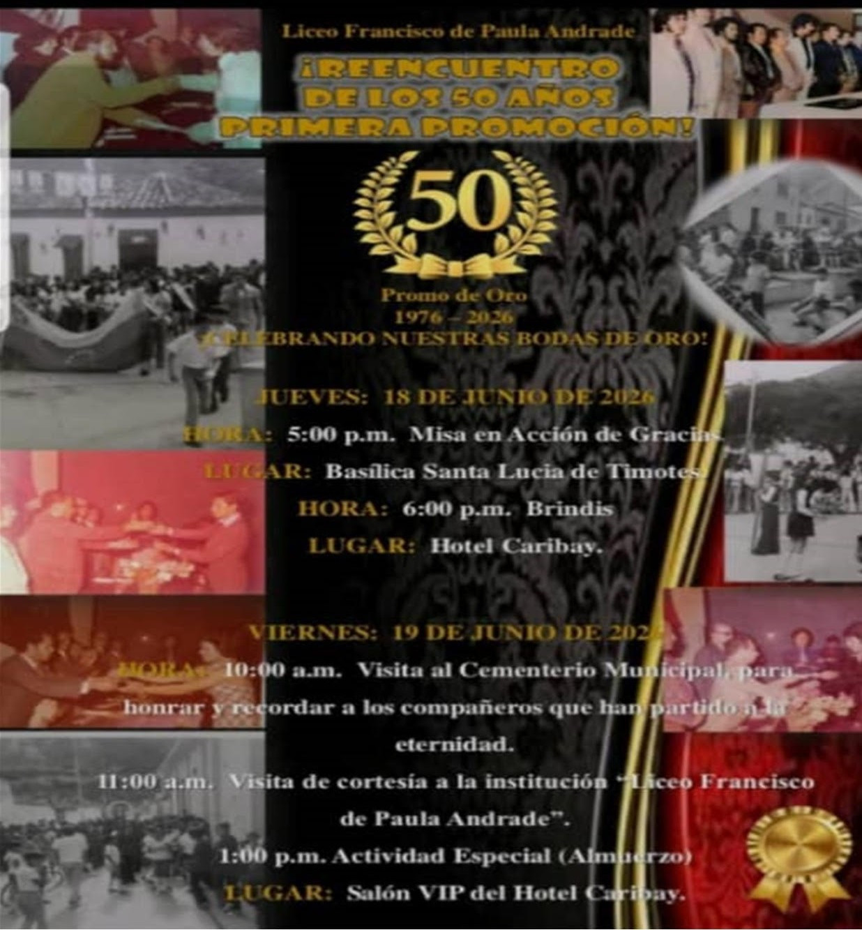 Diario Frontera, Frontera Digital,  Páramo, ,Primera Promoción del Liceo "Francisco de Paula Andrade" celebra sus Bodas de Oro en Timotes