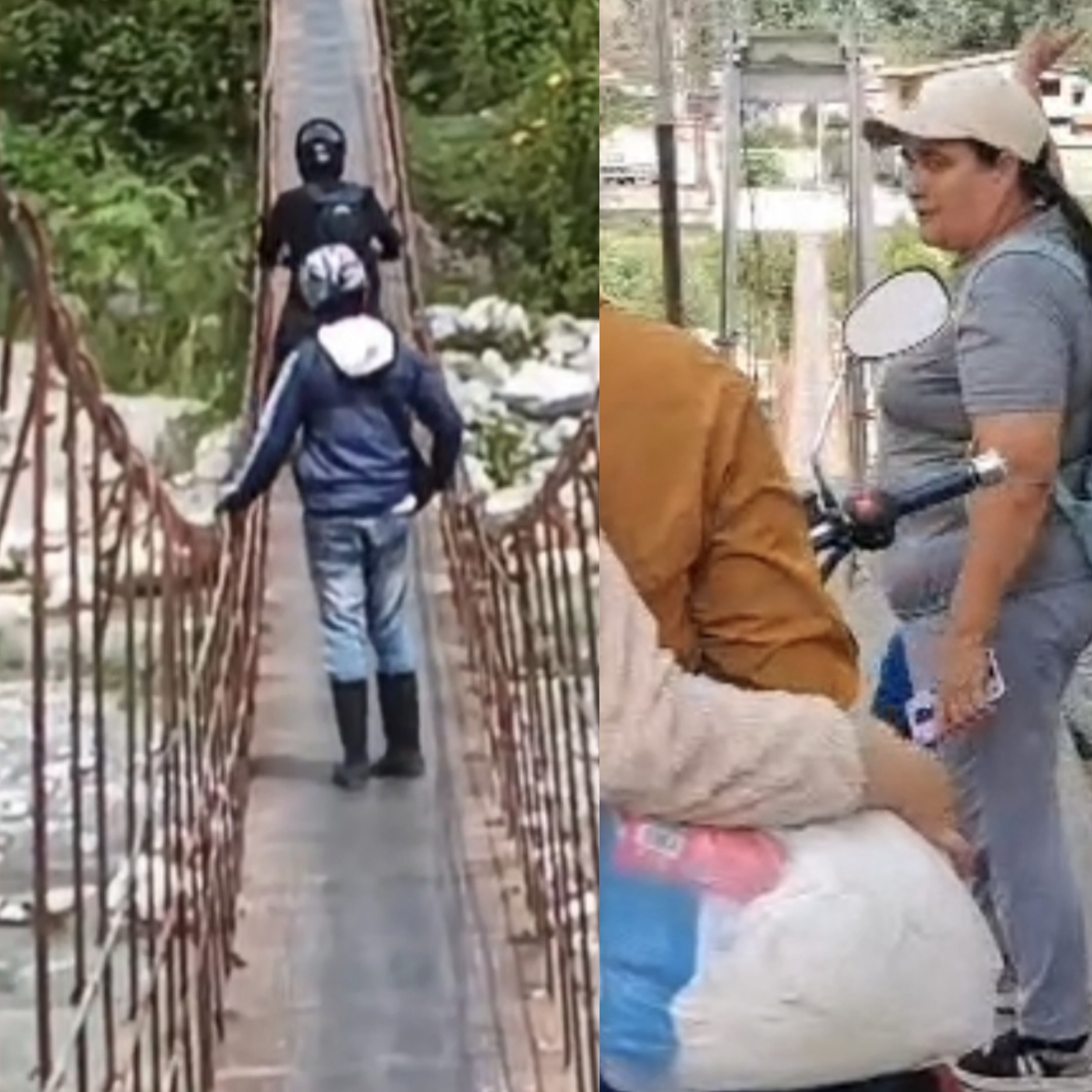 Diario Frontera, Frontera Digital,  Regionales, ,Habitantes de Los Llanitos de Tabay denuncian riesgo inminente de colapso en el Puente Colgante "La Garita" por paso de motorizados