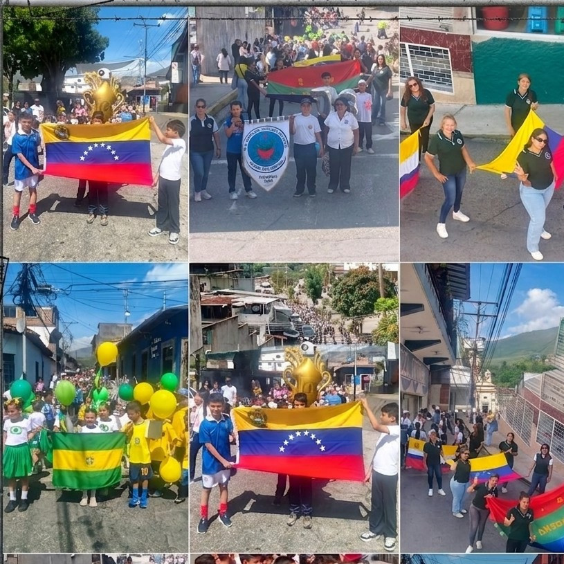 Frontera Digital,  Mocoties,  Desfile de gala engalanó las calles de Tovar por el 73.º aniversario de la Escuela Coronel Antonio Rangel