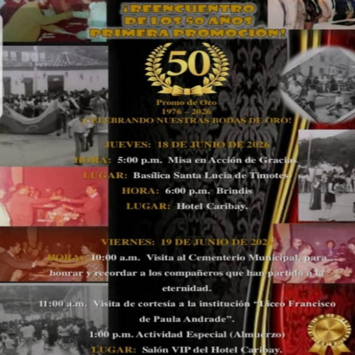 Diario Frontera, Frontera Digital,  Páramo, ,Primera Promoción del Liceo "Francisco de Paula Andrade" celebra sus Bodas de Oro en Timotes