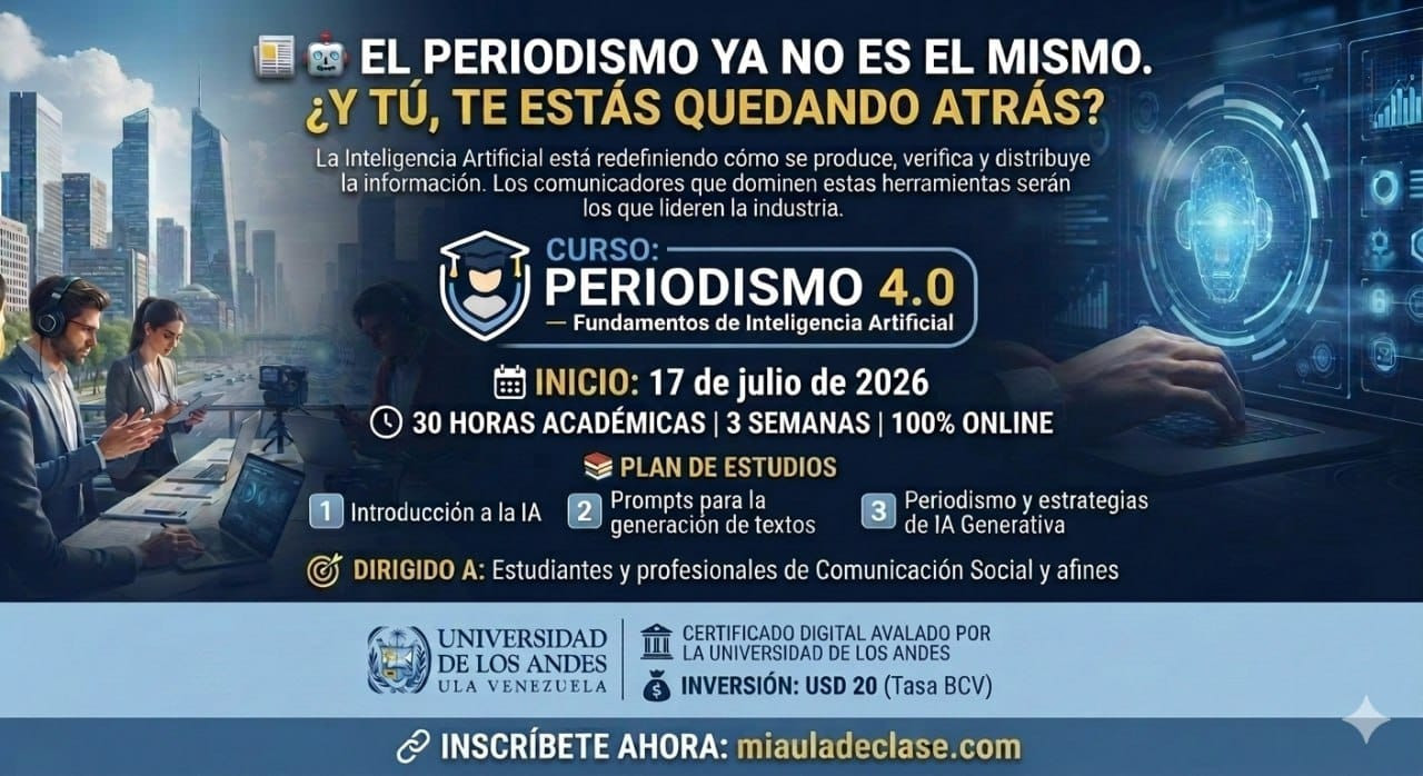 Diario Frontera, Frontera Digital,  Regionales, ,Este programa académico está diseñado para profesionales de la comunicación social que buscan actualizar sus competencias y superar la brecha digital,La ULA llama a segunda cohorte del curso de IA para periodistas y estudiantes de comunicación social