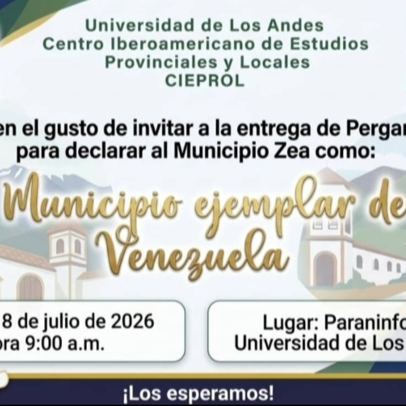 Diario Frontera, Frontera Digital,  Regionales, ,ULA a través del CIEPROL declaran al municipio Zea como ejemplar de Venezuela
