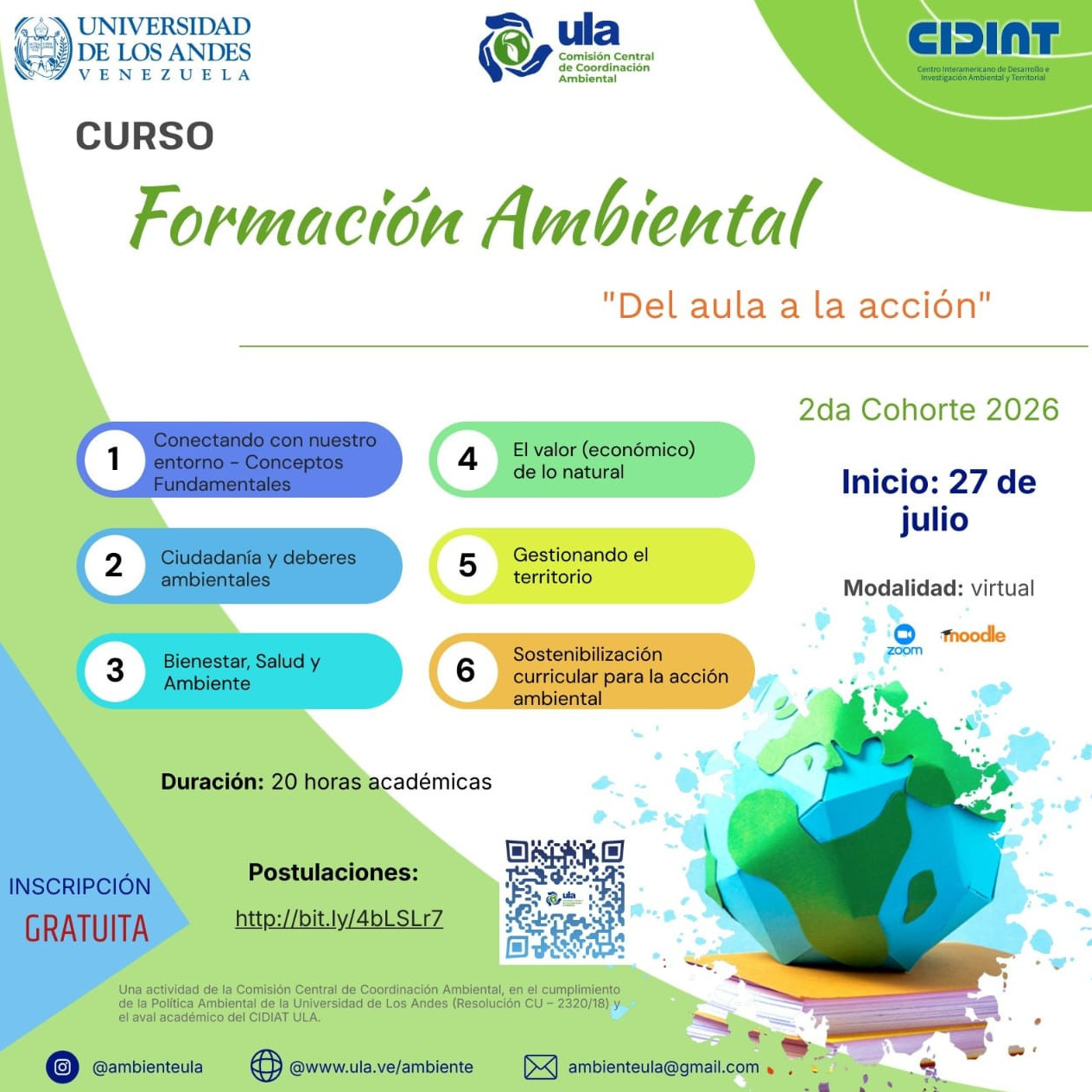 Diario Frontera, Frontera Digital,  Regionales, ,ULA convoca a segunda cohorte del curso “Formación Ambiental: Del aula a la acción”