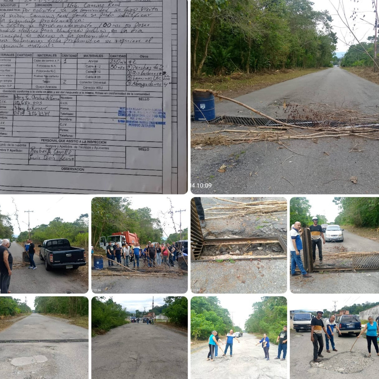 Diario Frontera, Frontera Digital,  El Vigía Panamericana, ,Camino Real exige soluciones en alcantarilla, asfaltado y alumbrado público en El Vigía