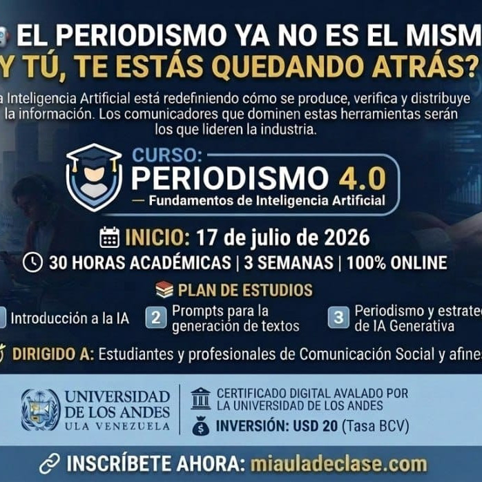Diario Frontera, Frontera Digital,  Regionales, ,La ULA llama a segunda cohorte del curso de IA para periodistas y estudiantes de comunicación social