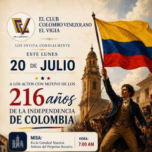 Diario Frontera, Frontera Digital,  El Vigía Panamericana, ,Con misa de acción de gracias y ofrenda floral, 
Colombia conmemorará 216 años de independencia